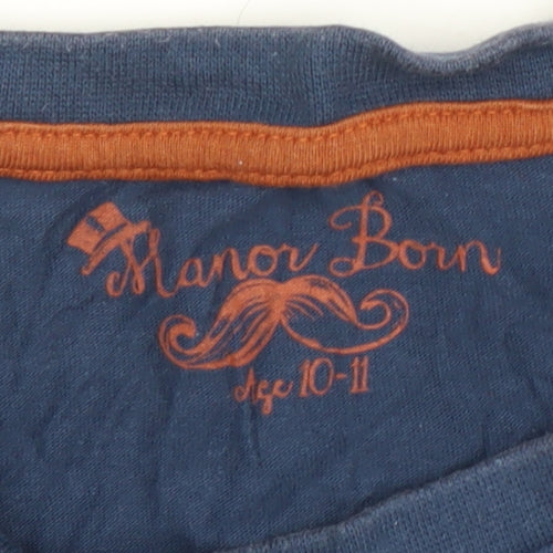 Manor Born Boys Blue Cotton Graphic Top Dog Detective T-Shirt 10-11 Years