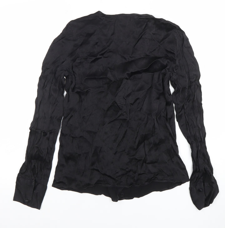 Vero Moda Women's Black Wrap Blouse XS Long Sleeve Viscose
