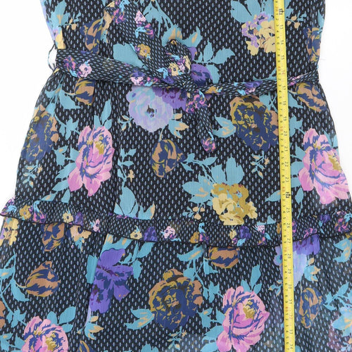 Next Women’s Multicoloured Floral Fit & Flare Knee Length Dress Size 14