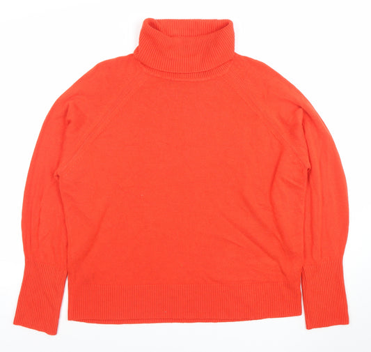 Marks and Spencer Women’s Red Roll Neck Acrylic Jumper Size L