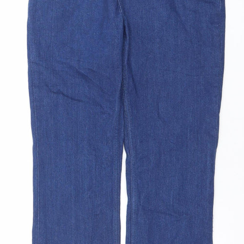 ZARA Women Blue Straight Jeans Size 10 Regular Fit Denim