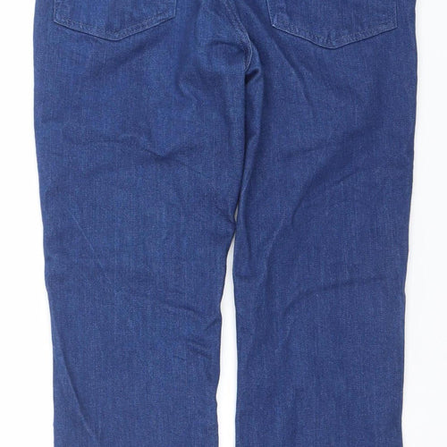 ZARA Women Blue Straight Jeans Size 10 Regular Fit Denim