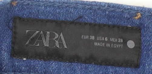 ZARA Women Blue Straight Jeans Size 10 Regular Fit Denim