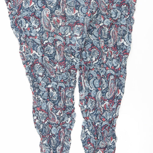 Next Women Blue Paisley Harem Trousers Size 18 Viscose