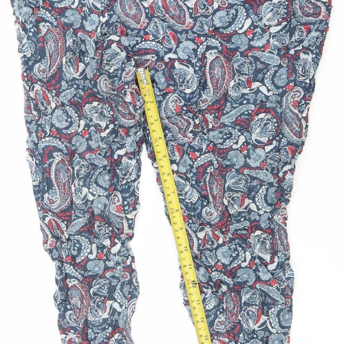 Next Women Blue Paisley Harem Trousers Size 18 Viscose