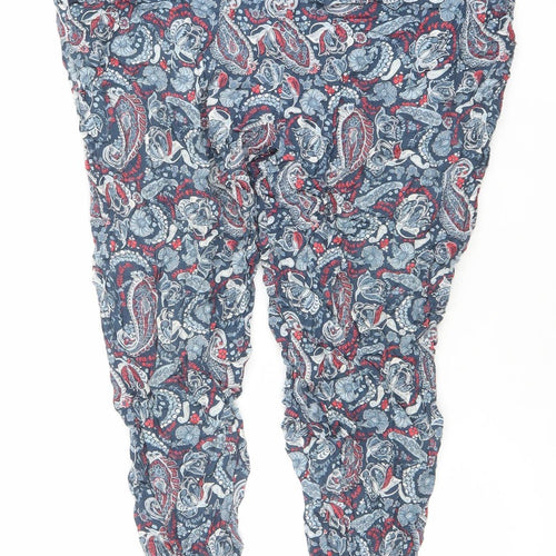 Next Women Blue Paisley Harem Trousers Size 18 Viscose