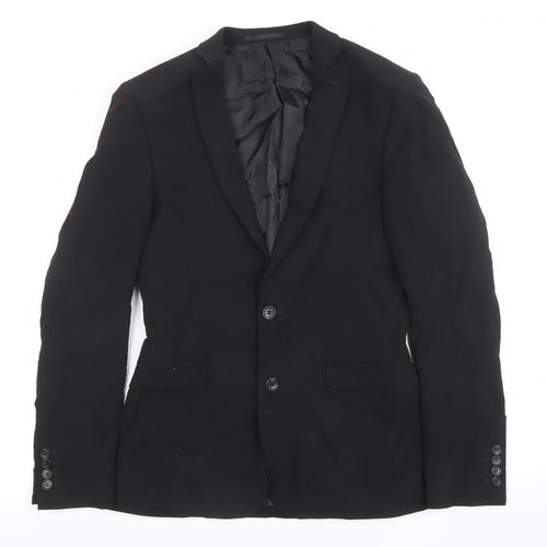 ASOS Women Black Regular Fit Suit Jacket Size UK 10 Classic Blazer