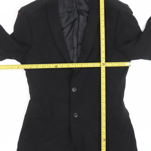 ASOS Women Black Regular Fit Suit Jacket Size UK 10 Classic Blazer