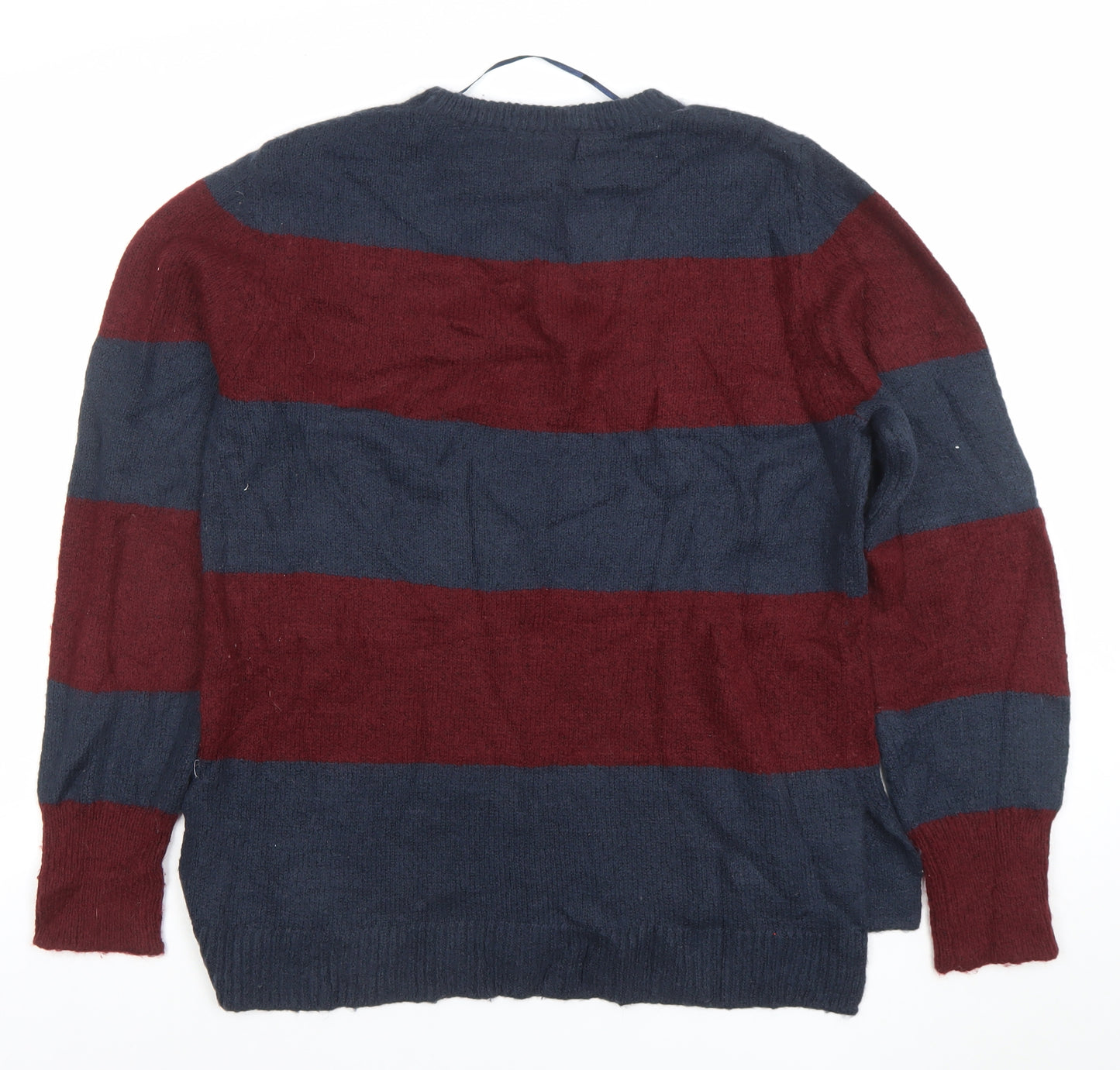 Atmosphere Women’s Navy & Burgundy Striped Pullover Jumper UK 16