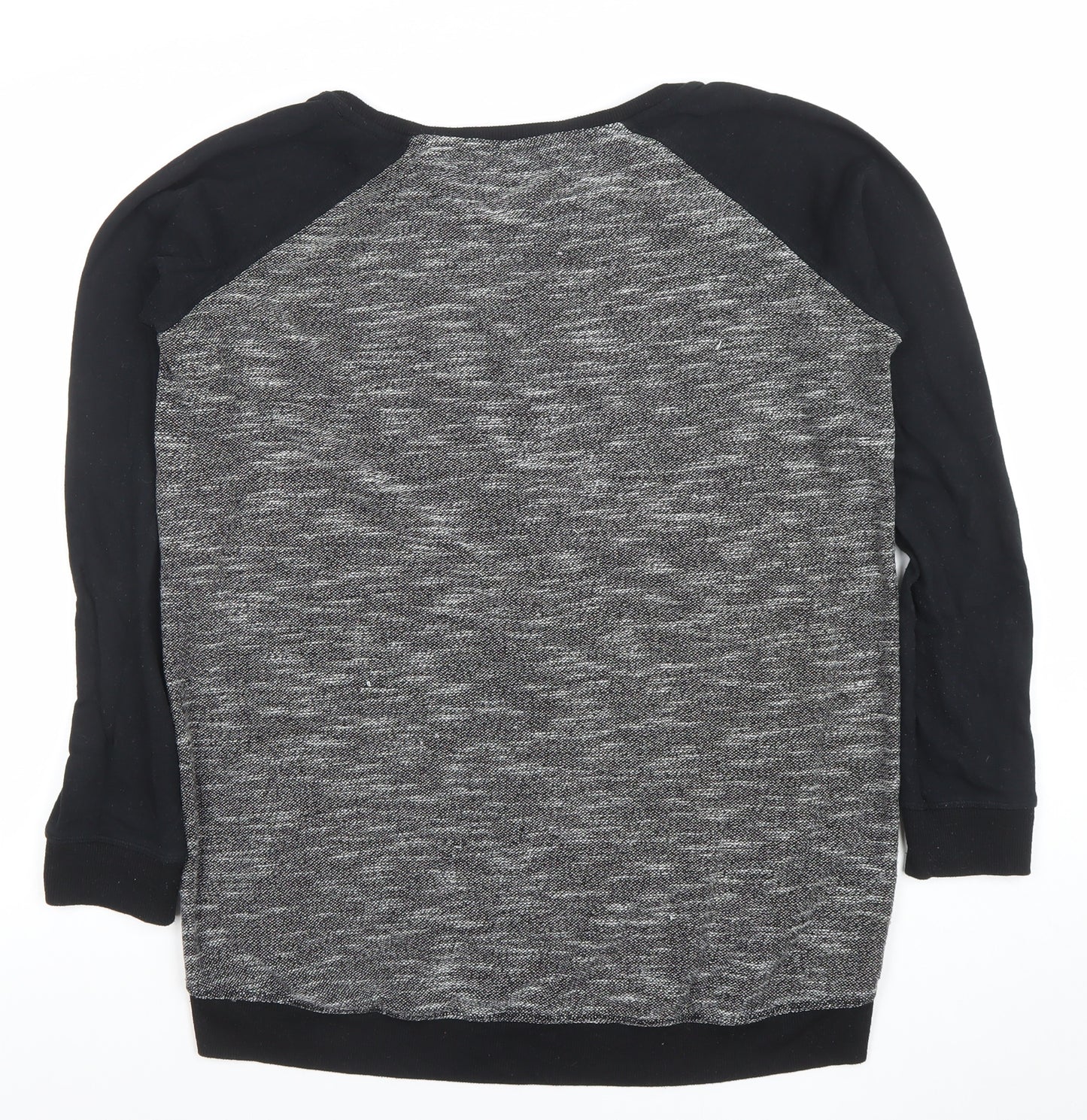Look Womens Black Size 16 Crew Neck Long Sleeve Zip Jumper