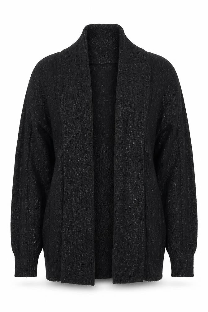 River Island Women’s Black Knit Open Cardigan Size L
