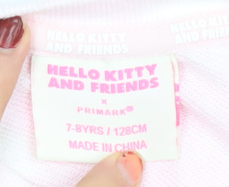 Primark Girls Pink Hello Kitty Pullover Sweatshirt 7-8 Years