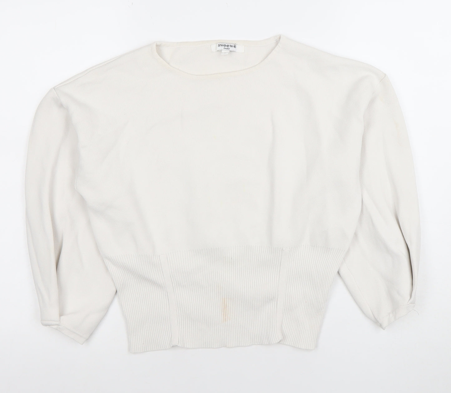 Sweewe Paris Women’s Ivory Knit Long Sleeve Blouse M