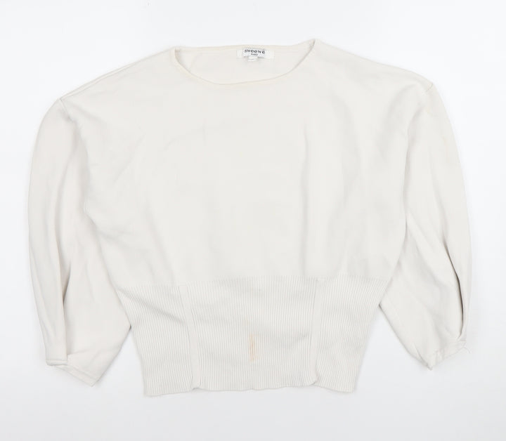 Sweewe Paris Women’s Ivory Knit Long Sleeve Blouse M