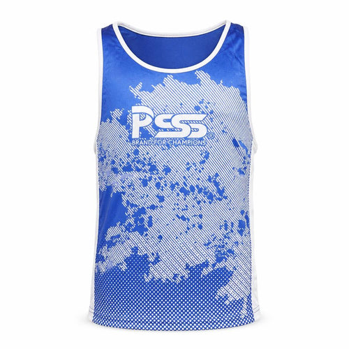 Prime Sports Boys Blue Running Tank Top 7-8 Years Lightweight Polyester