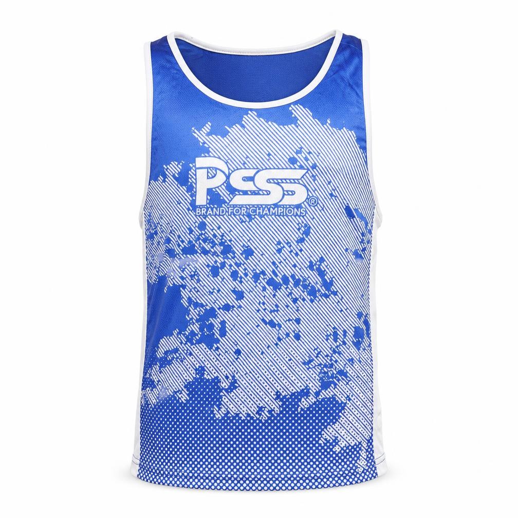 Prime Sports Boys Blue Running Tank Top 7-8 Years Lightweight Polyester