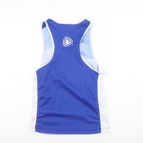 Prime Sports Boys Blue Running Tank Top 7-8 Years Lightweight Polyester
