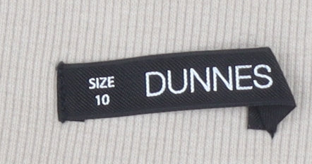 Dunnes Women Beige Chino Shorts Size 10 Regular Cotton Stretch