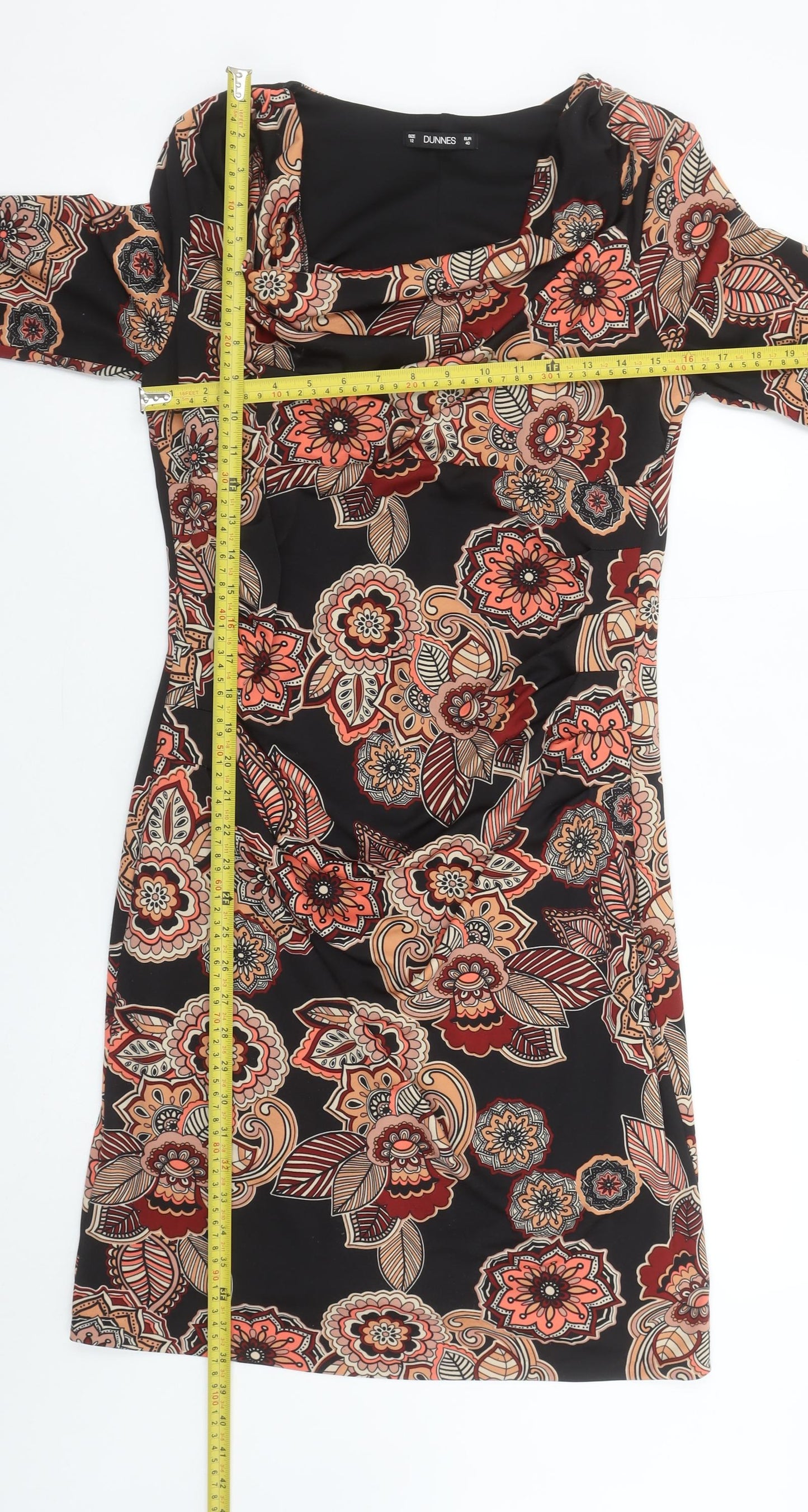 Dunnes Women’s Multicoloured Floral Sheath Dress Size 12