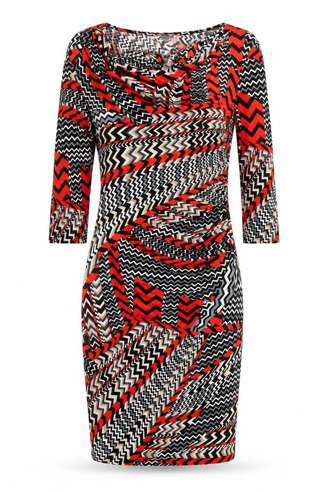 Gallery Women’s Multicoloured Bodycon Knee Length Dress Size 12