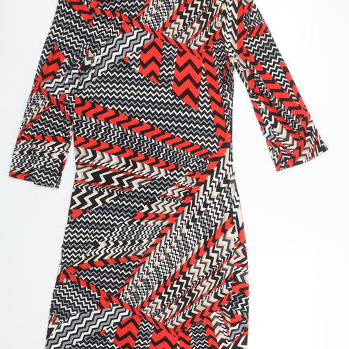 Gallery Women’s Multicoloured Bodycon Knee Length Dress Size 12