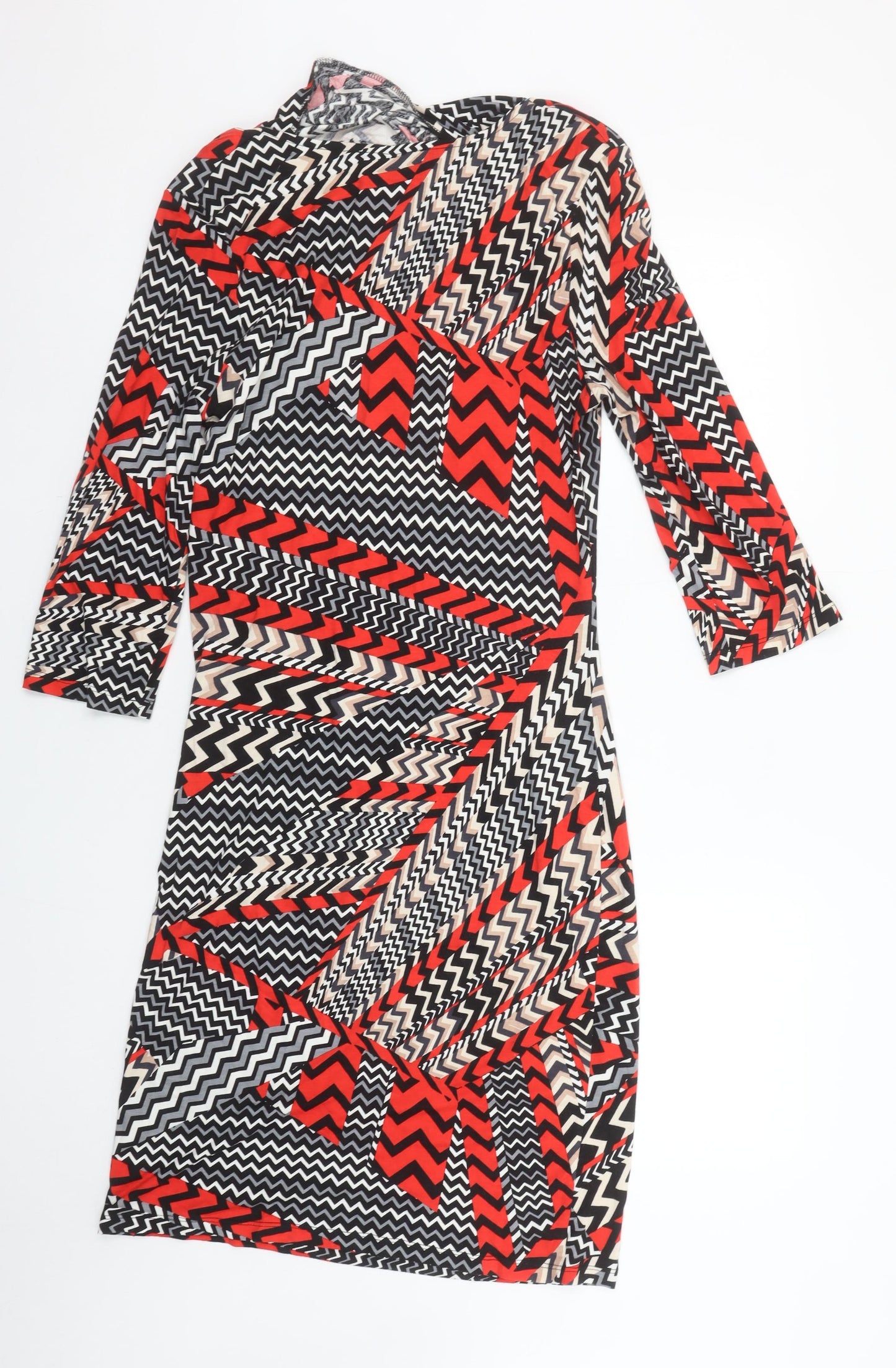 Gallery Women’s Multicoloured Bodycon Knee Length Dress Size 12
