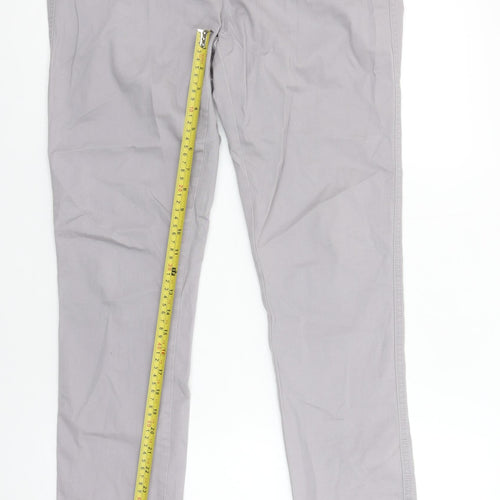 Next Womens Grey Skinny Twill Stretch Trousers Size 12
