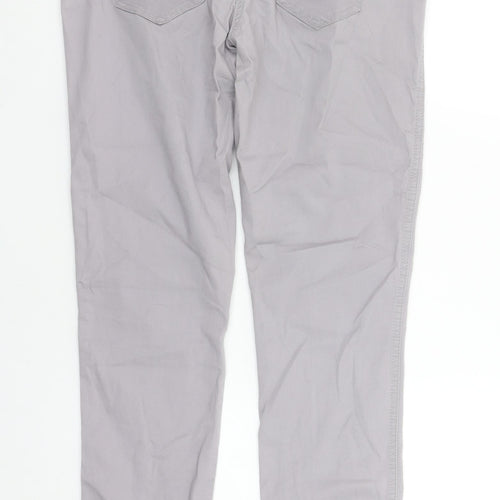 Next Womens Grey Skinny Twill Stretch Trousers Size 12