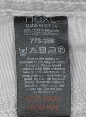Next Womens Grey Skinny Twill Stretch Trousers Size 12