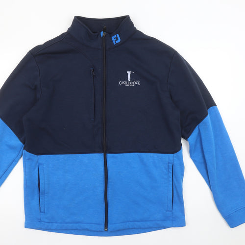 FootJoy Men's Blue Full Zip Athletic Fit Golf Sweatshirt XL