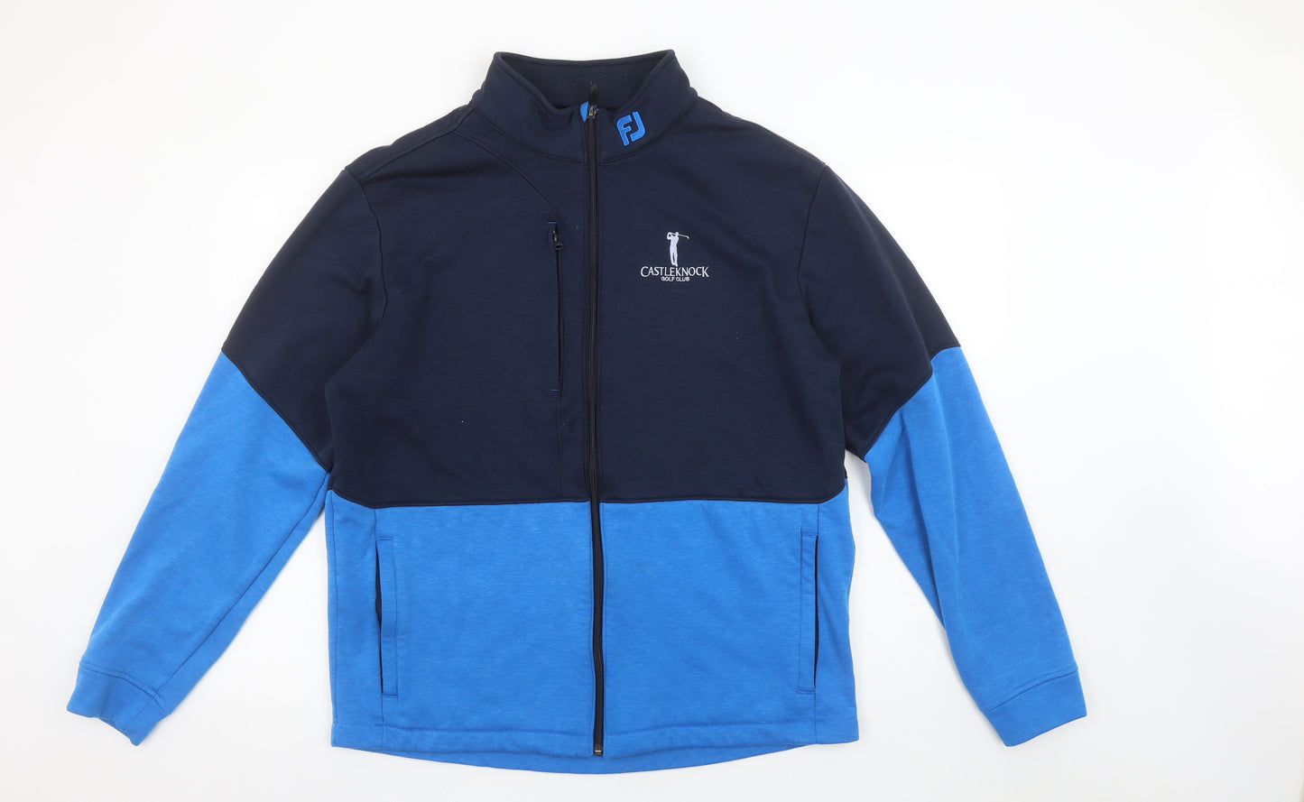 FootJoy Men's Blue Full Zip Athletic Fit Golf Sweatshirt XL