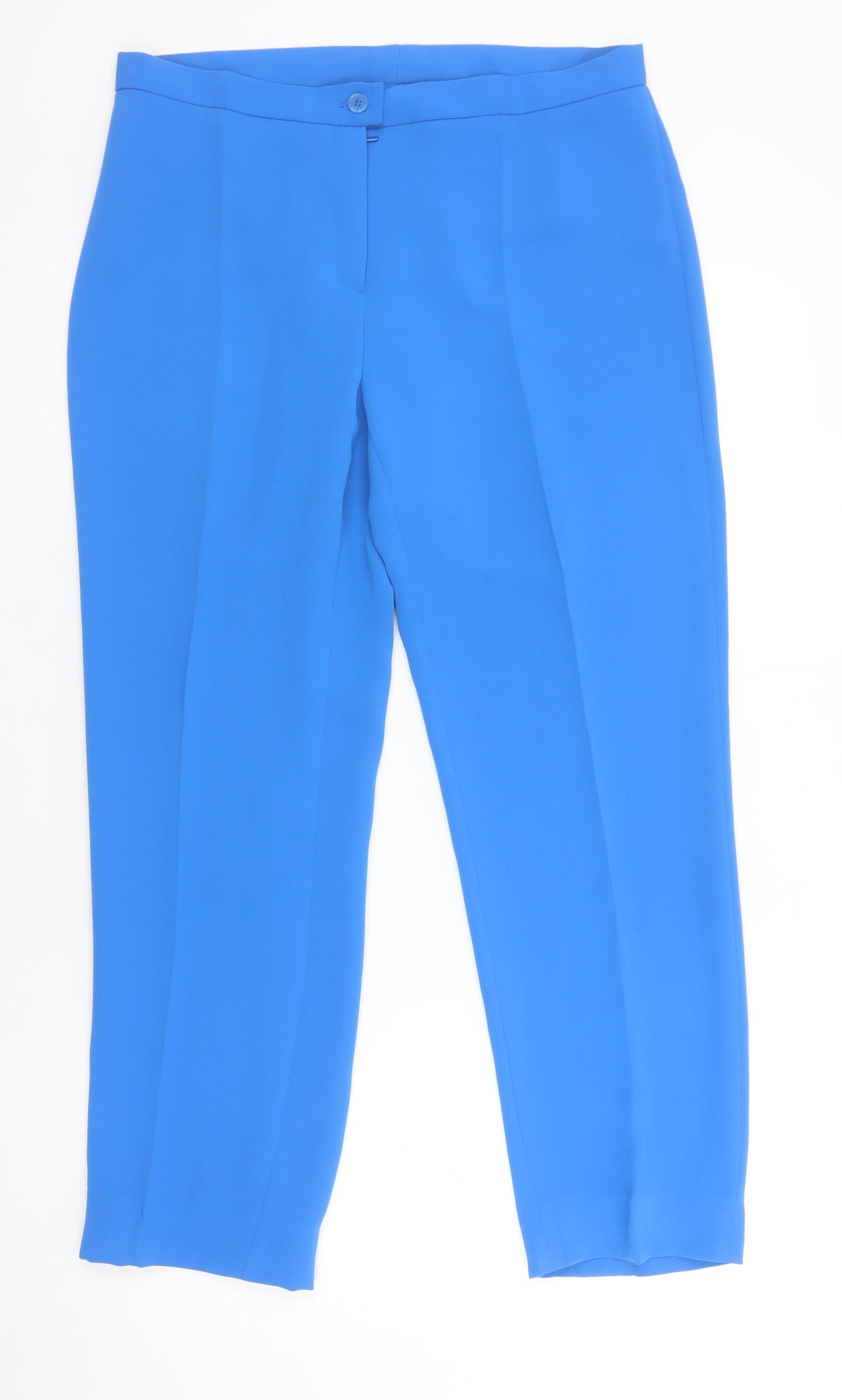 Christina Felix Women's Blue Cropped Trousers Size 14