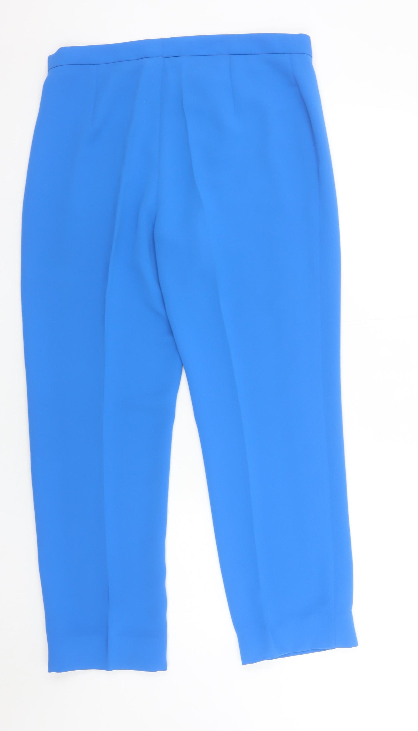 Christina Felix Women's Blue Cropped Trousers Size 14
