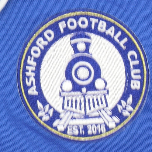Macron Men Blue Ashford Football Club Polo Shirt Size M