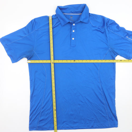 Island Green Men’s Blue 2XL Golf Polo Shirt Quick Dry Polyester