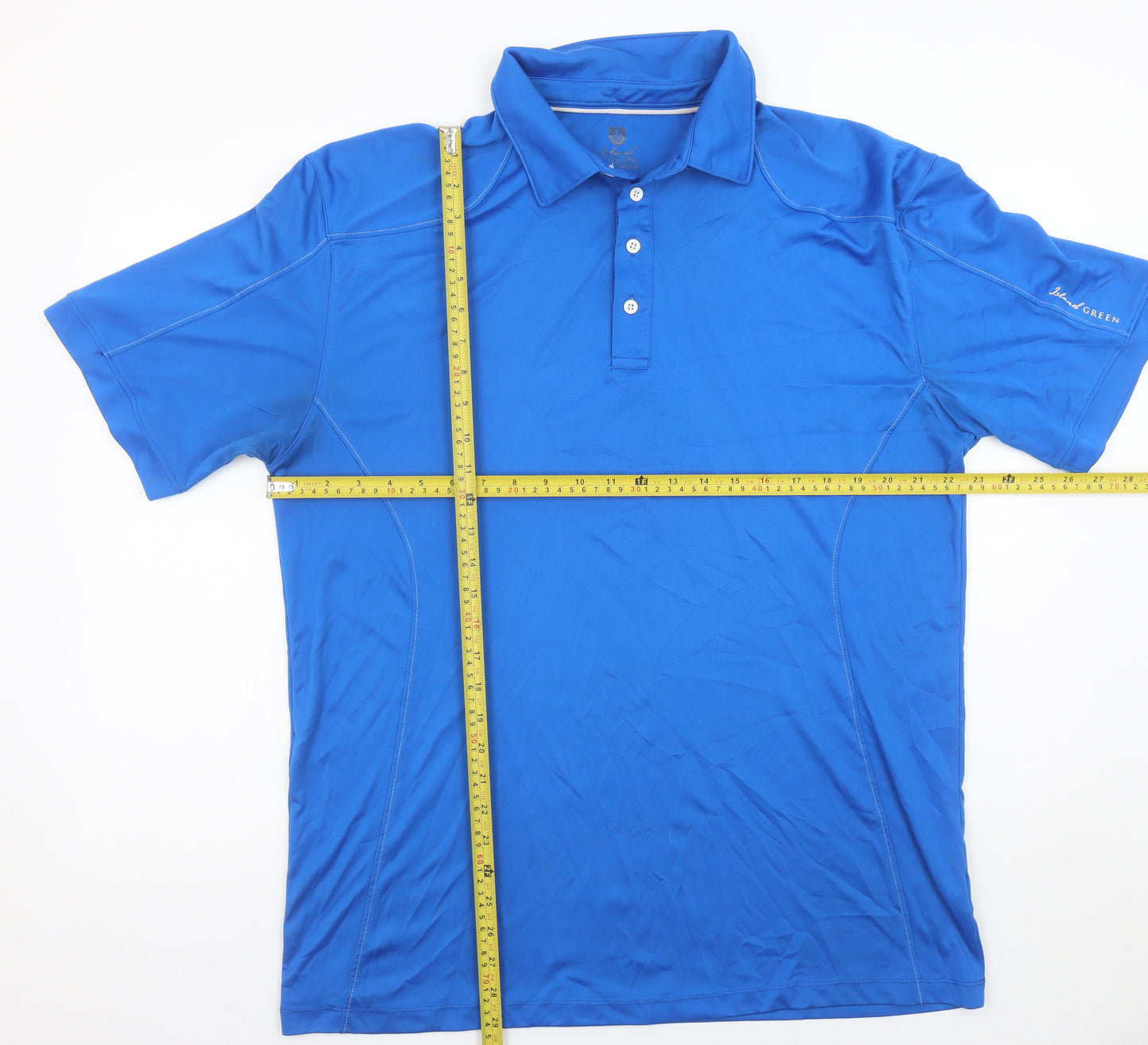 Island Green Men’s Blue 2XL Golf Polo Shirt Quick Dry Polyester