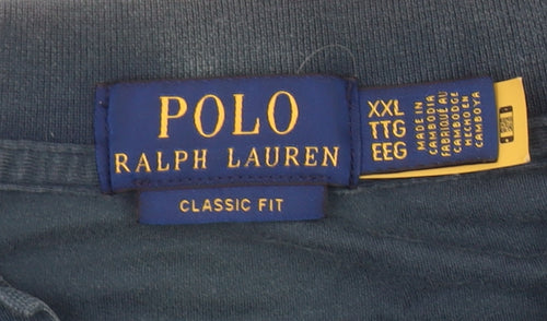 Ralph Lauren Men's Blue 2XL Classic Fit Cotton Polo Shirt