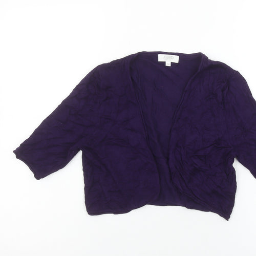 Kaliko Petite Purple 3/4 Sleeve Open Cardigan Size 10
