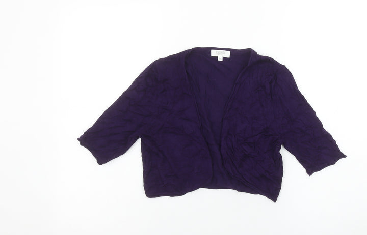 Kaliko Petite Purple 3/4 Sleeve Open Cardigan Size 10