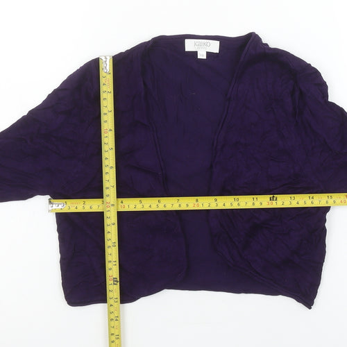 Kaliko Petite Purple 3/4 Sleeve Open Cardigan Size 10