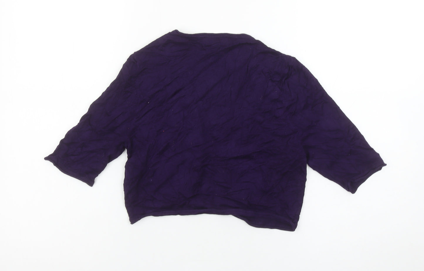 Kaliko Petite Purple 3/4 Sleeve Open Cardigan Size 10