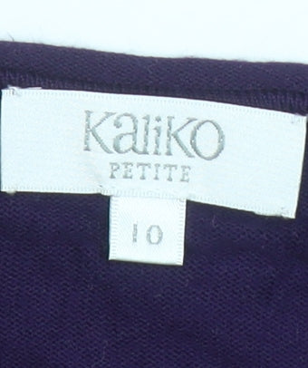 Kaliko Petite Purple 3/4 Sleeve Open Cardigan Size 10
