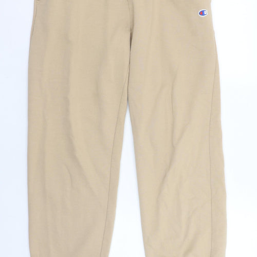 Champion Womens Beige Sweatpants M Elastic Waist Fleece Joggers