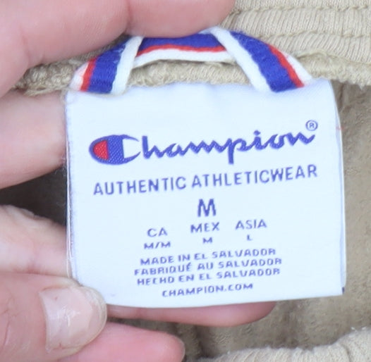 Champion Womens Beige Sweatpants M Elastic Waist Fleece Joggers