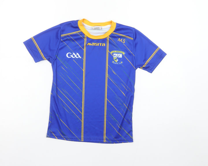 Masita Boys Blue 7-8 Years Sports Jersey T-Shirt Quick Dry Top