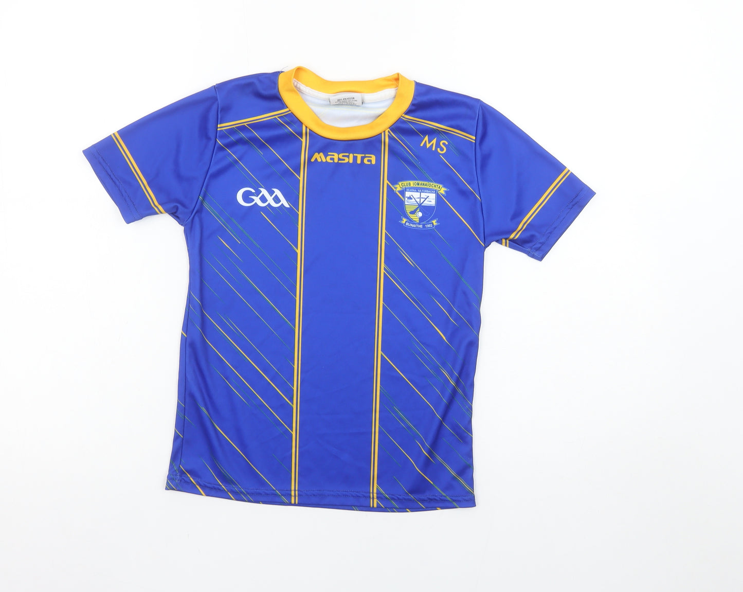Masita Boys Blue 7-8 Years Sports Jersey T-Shirt Quick Dry Top