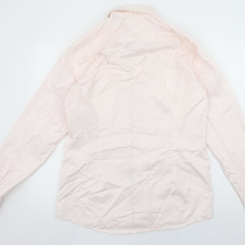 Eton Men's Pink Slim Fit 16.5in (42) Long Sleeve Cotton Shirt