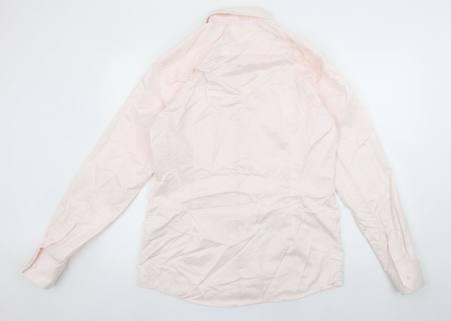 Eton Men's Pink Slim Fit 16.5in (42) Long Sleeve Cotton Shirt