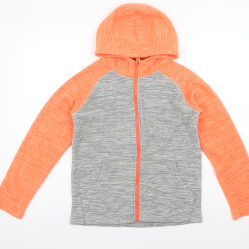 Mountain Warehouse Girls Grey & Orange Hooded Full Zip Jacket 11-12 Years