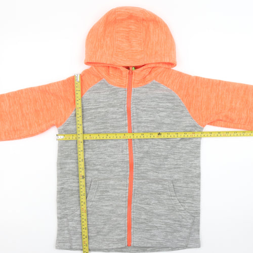 Mountain Warehouse Girls Grey & Orange Hooded Full Zip Jacket 11-12 Years